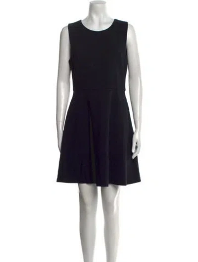 Pre-owned Joie Crew Neck Mini Dress In Black