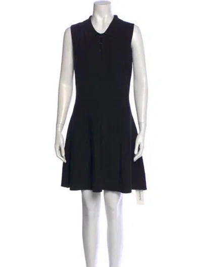 Pre-owned Joie Crew Neck Mini Dress In Black