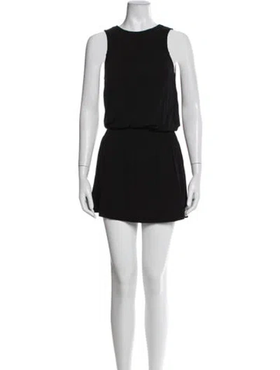 Pre-owned Joie Crew Neck Mini Dress In Black
