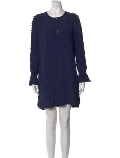 Pre-owned Joie Crew Neck Mini Dress W/ Tags In Blue
