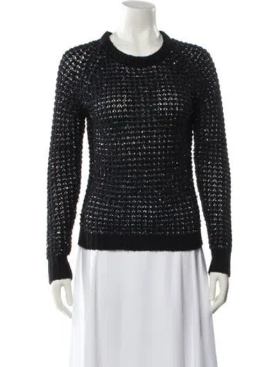 Pre-owned Joie Crew Neck Sweater In Black