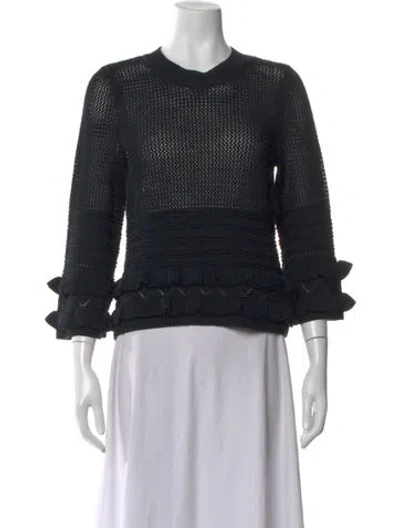 Pre-owned Joie Crew Neck Sweater In Black