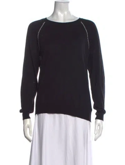 Pre-owned Joie Crew Neck Sweater In Black