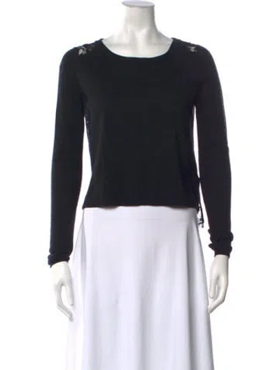 Pre-owned Joie Crew Neck Sweater In Black