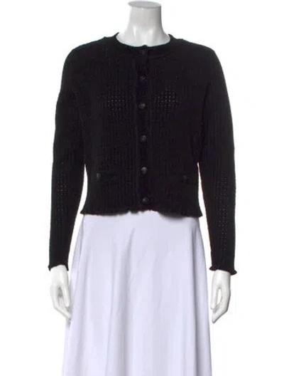Pre-owned Joie Crew Neck Sweater In Black