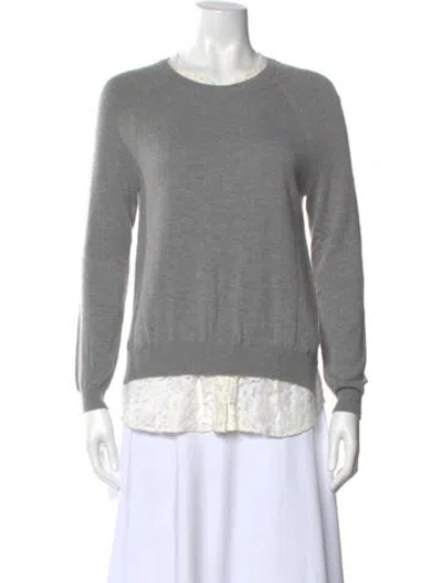 Pre-owned Joie Crew Neck Sweater In Gray