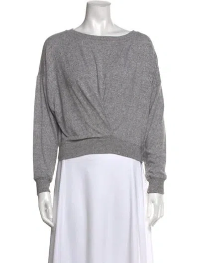 Pre-owned Joie Crew Neck Sweater In Gray