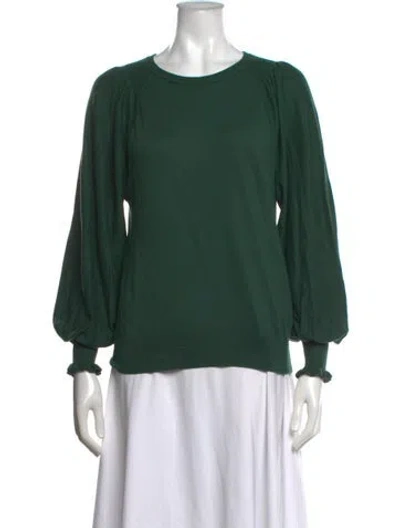 Pre-owned Joie Crew Neck Sweater In Green