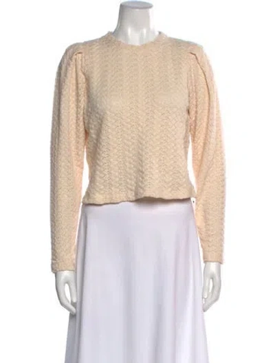 Pre-owned Joie Crew Neck Sweater In Neutral