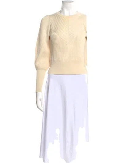 Pre-owned Joie Crew Neck Sweater In Neutral