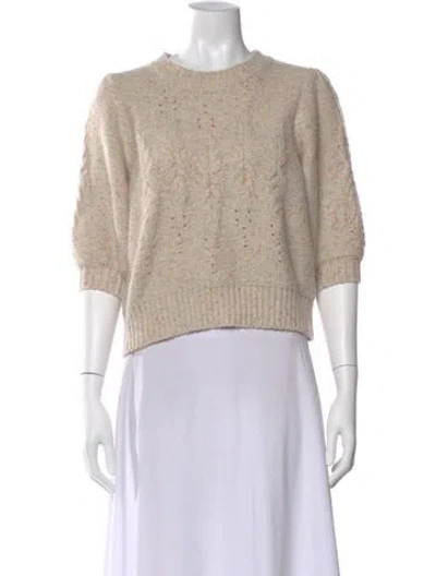 Pre-owned Joie Crew Neck Sweater In Neutral