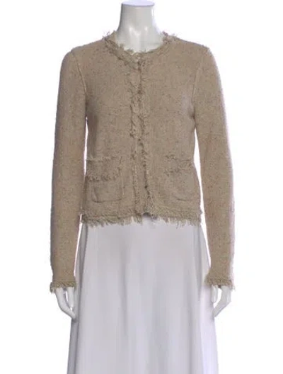 Pre-owned Joie Crew Neck Sweater In Neutral