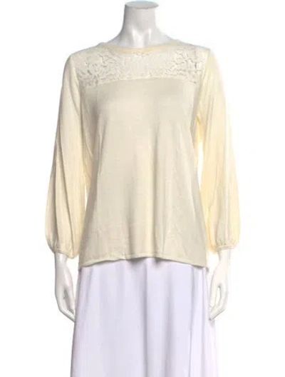 Pre-owned Joie Crew Neck Sweater In Neutral
