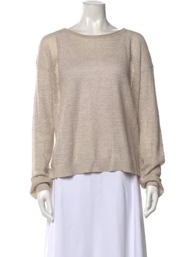 Pre-owned Joie Crew Neck Sweater In Neutral
