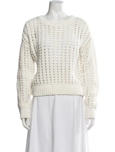 Pre-owned Joie Crew Neck Sweater In Neutrals/white