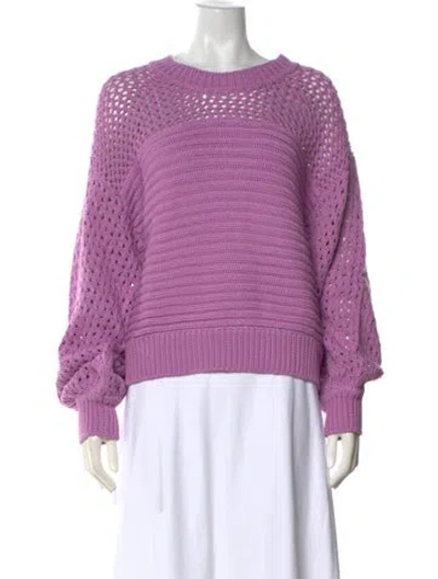 Pre-owned Joie Crew Neck Sweater In Purple