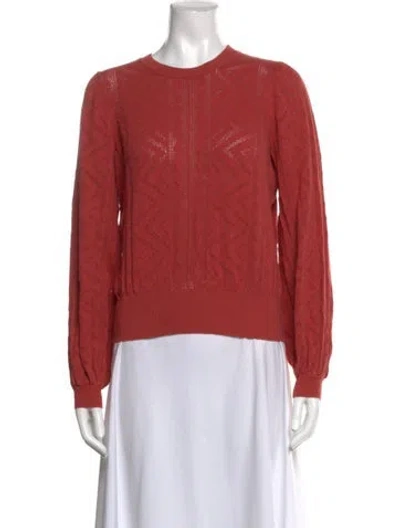 Pre-owned Joie Crew Neck Sweater In Red