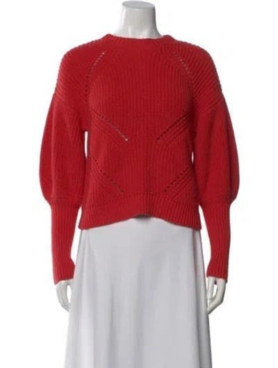 Pre-owned Joie Crew Neck Sweater In Red