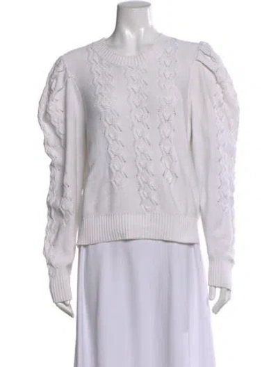 Pre-owned Joie Crew Neck Sweater In White
