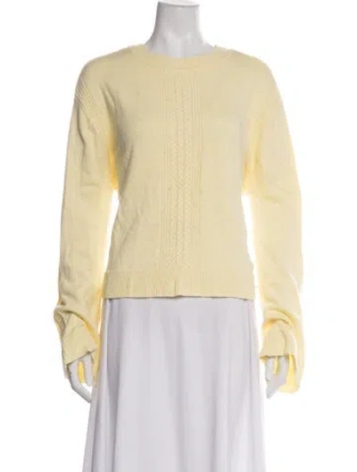 Pre-owned Joie Crew Neck Sweater In Yellow