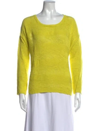 Pre-owned Joie Crew Neck Sweater In Yellow