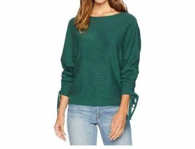 Joie Dannee Ruched Long Sleeve Knit Sweater In Green