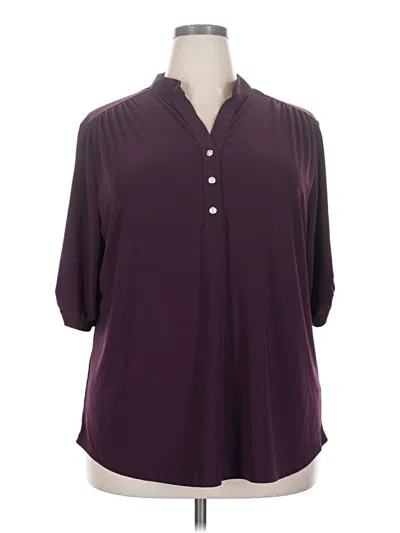Pre-owned Joie De Vivre 3/4 Sleeve Blouse In Purple