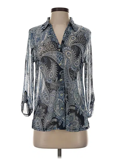Joie De Vivre 3/4 Sleeve Blouse In Silver