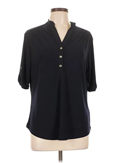 Pre-owned Joie De Vivre Short Sleeve Blouse In Black