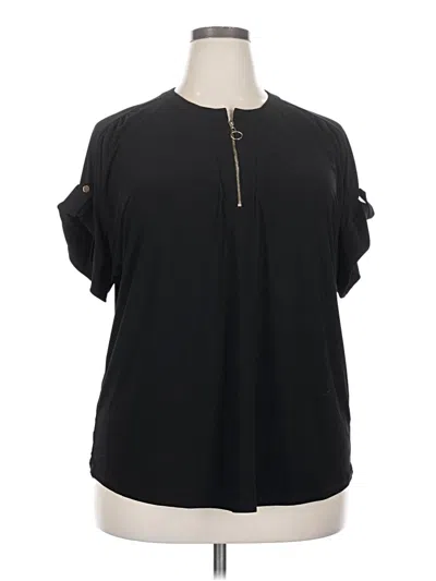 Pre-owned Joie De Vivre Short Sleeve Blouse In Black