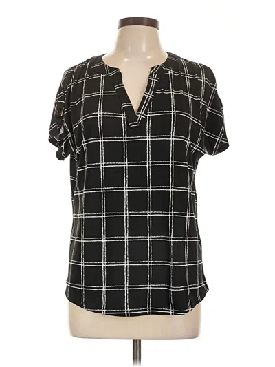 Pre-owned Joie De Vivre Short Sleeve Blouse In Black