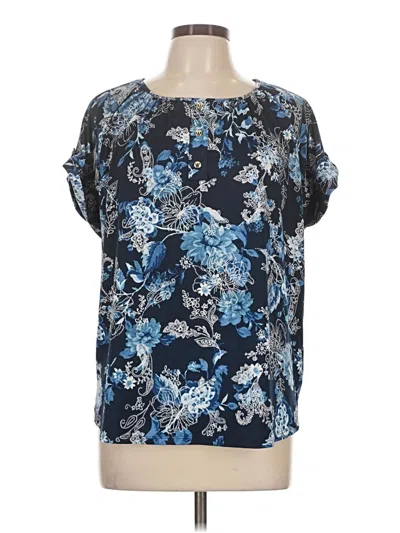 Pre-owned Joie De Vivre Short Sleeve Blouse In Blue