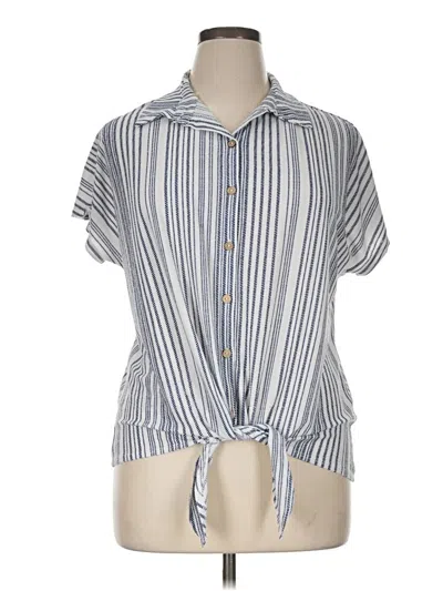Pre-owned Joie De Vivre Short Sleeve Blouse In Blue