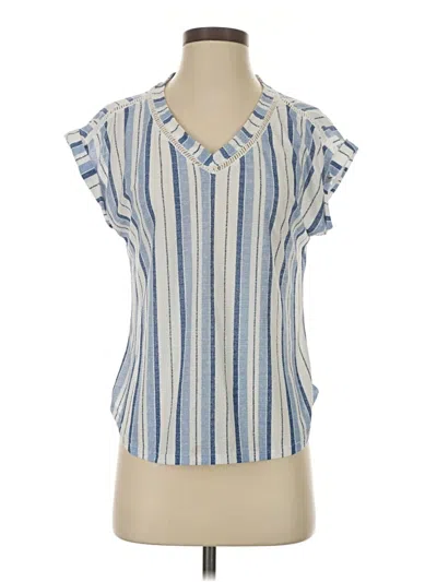 Pre-owned Joie De Vivre Short Sleeve Blouse In Blue