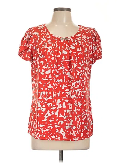 Pre-owned Joie De Vivre Short Sleeve Blouse In Red