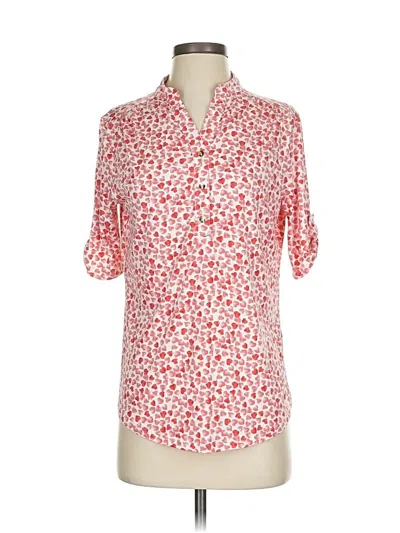 Pre-owned Joie De Vivre Short Sleeve Blouse In Red
