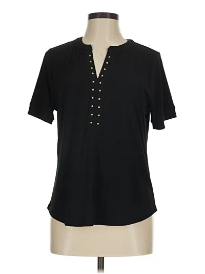 Pre-owned Joie De Vivre Short Sleeve Henley Shirt In Black