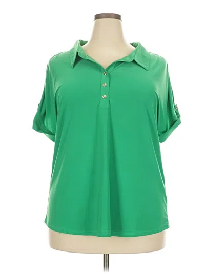 Pre-owned Joie De Vivre Short Sleeve Polo Shirt In Green