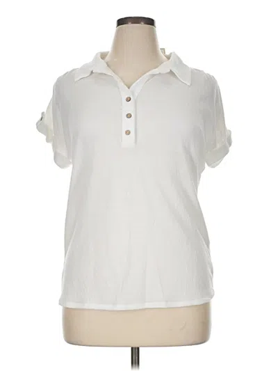 Pre-owned Joie De Vivre Short Sleeve Polo Shirt In Ivory