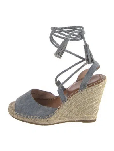 Pre-owned Joie Denim Espadrilles In Blue