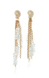 Joie Digiovanni Aquamarine Dream 14k Yellow Gold Seashell Chain Earrings