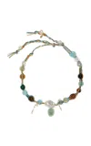 Joie Digiovanni Blue Sky Scarab 18k Yellow Gold Multi-stone Necklace