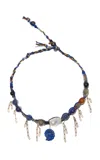 Joie Digiovanni Butterfly Sky Rockstar 18k Yellow Gold Lapis Choker In Blue