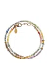 Joie Digiovanni Candy Land 18k Yellow Gold Diamond Wrap Bracelet In Multi