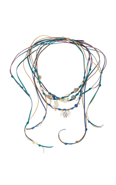 Joie Digiovanni Deluxe Rockstar Leather Necklace Set In Multi