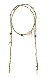 Joie Digiovanni Green With Envy Rose-gold Multi-stone Necklace In Multi