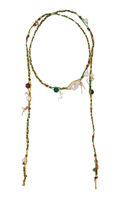 Joie Digiovanni Green With Envy Rose-gold Multi-stone Necklace
