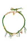 Joie Digiovanni Green With Envy Stainless Steel Multi-stone Necklace