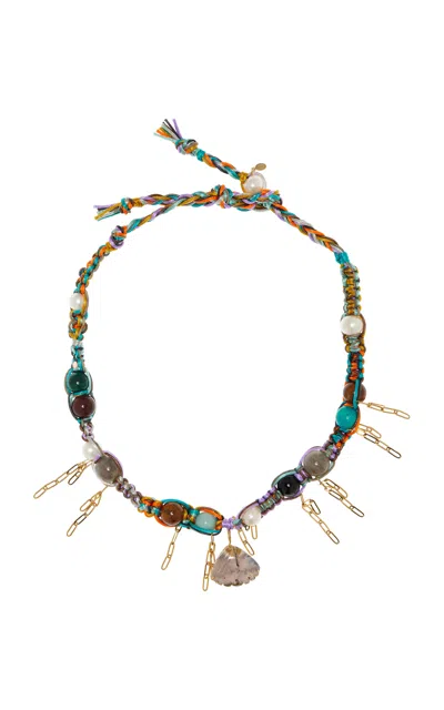 Joie Digiovanni Mediterranean Dendritic 18k Yellow Gold Multi-stone Necklace