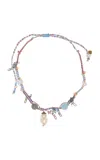 Joie Digiovanni Mermaid Barbie Rose-gold Multi-stone Necklace